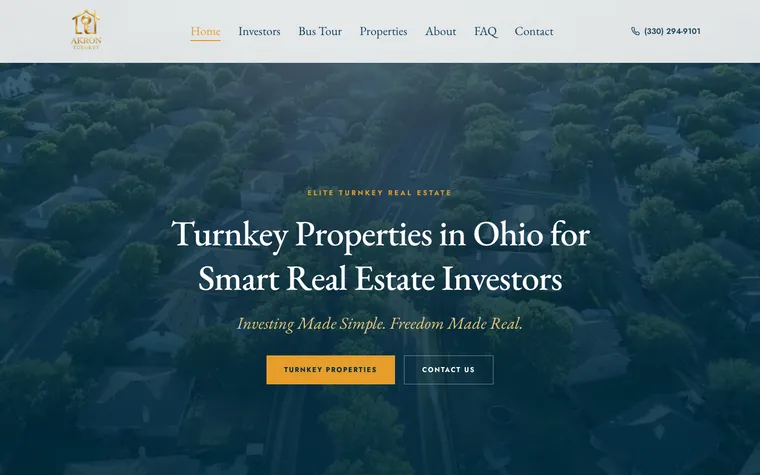Akron TurnKey website, built by Simply Visible