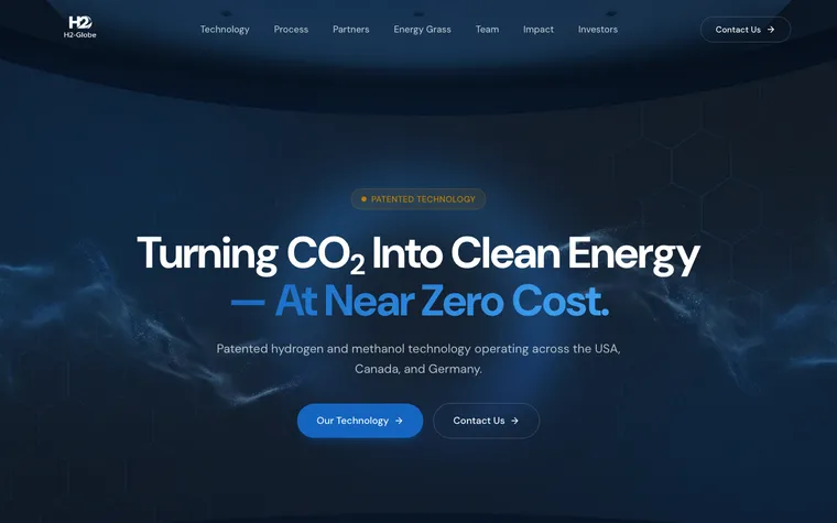 H2-Globe website, built by Simply Visible